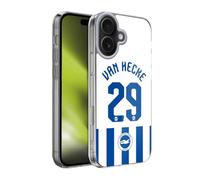 Head Case Designs Officially Licensed Brighton & Hove Albion F.C Jan Paul van Hecke 2025/26 Players Home Kit Gel Case [Military Grade Protection] Compatible With Apple iPhone 17