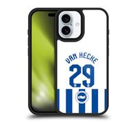 Head Case Designs Officially Licensed Brighton & Hove Albion F.C Jan Paul van Hecke 2025/26 Players Home Kit Gel Armour Case [Military Grade Protection] Compatible With Apple iPhone 16