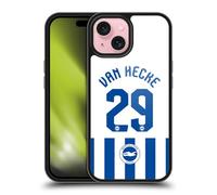 Head Case Designs Officially Licensed Brighton & Hove Albion F.C Jan Paul van Hecke 2025/26 Players Home Kit Gel Armour Case [Military Grade Protection] Compatible With Apple iPhone 15