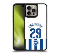 Head Case Designs Officially Licensed Brighton & Hove Albion F.C Jan Paul van Hecke 2025/26 Players Home Kit Gel Armour Case [Military Grade Protection] Compatible With Apple iPhone 16 Pro Max