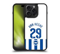 Head Case Designs Officially Licensed Brighton & Hove Albion F.C Jan Paul van Hecke 2025/26 Players Home Kit Gel Armour Case [Military Grade Protection] Compatible With Apple iPhone 15 Pro Max