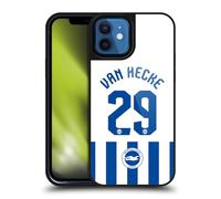 Head Case Designs Officially Licensed Brighton & Hove Albion F.C Jan Paul van Hecke 2025/26 Players Home Kit Gel Armour Case [Military Grade] Compatible With Apple iPhone 12 / iPhone 12 Pro