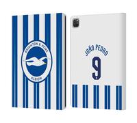 Head Case Designs Officially Licensed Brighton & Hove Albion F.C João Pedro 2024/25 Players Home Kit Leather Wallet Case Compatible With Apple iPad Pro 12.9 2020/2021/2022