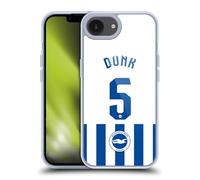 Head Case Designs Officially Licensed Brighton & Hove Albion F.C Lewis Dunk 2025/26 Players Home Kit Gel Case [Military Grade Protection] Compatible with Apple iPhone 16e and Compatible with MagSafe