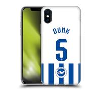 Head Case Designs Officially Licensed Brighton & Hove Albion F.C Lewis Dunk 2025/26 Players Home Kit Gel Case [Military Grade Protection] Compatible With Apple iPhone X/iPhone XS