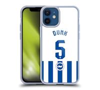 Head Case Designs Officially Licensed Brighton & Hove Albion F.C Lewis Dunk 2025/26 Players Home Kit Gel Case [Military Grade] Compatible with Apple iPhone 12 Mini and Compatible with MagSafe