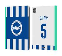 Head Case Designs Officially Licensed Brighton & Hove Albion F.C Lewis Dunk 2025/26 Players Home Kit Leather Wallet Case Compatible With Apple iPad Pro 13 M4 2024