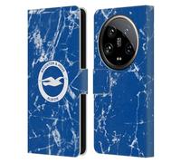 Head Case Designs Officially Licensed Brighton & Hove Albion F.C Marble Logo Leather Wallet Case Compatible With Xiaomi 14 Ultra