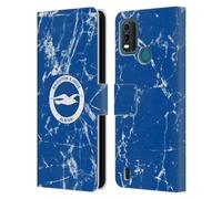 Head Case Designs Officially Licensed Brighton & Hove Albion F.C Marble Logo Leather Wallet Case Compatible With Nokia G11 Plus