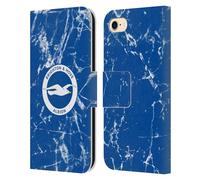 Head Case Designs Officially Licensed Brighton & Hove Albion F.C Marble Logo Leather Wallet Case Compatible With Apple iPhone 7/8 / SE 2020 & 2022