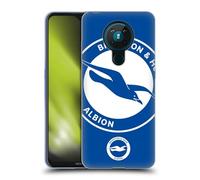 Head Case Designs Officially Licensed Brighton & Hove Albion F.C Oversized Logo Gel Case [Military Grade Protection] Compatible With Nokia 5.3
