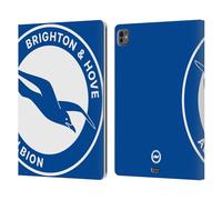 Head Case Designs Officially Licensed Brighton & Hove Albion F.C Oversized Logo Leather Wallet Case Compatible With Apple iPad Pro 13 M4 2024