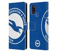 Head Case Designs Officially Licensed Brighton & Hove Albion F.C Oversized Logo Leather Wallet Case Compatible With Samsung Galaxy A21s (2020)