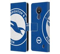Head Case Designs Officially Licensed Brighton & Hove Albion F.C Oversized Logo Leather Wallet Case Compatible With Nokia C21