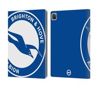 Head Case Designs Officially Licensed Brighton & Hove Albion F.C Oversized Logo Leather Wallet Case Compatible With Apple iPad Pro 12.9 2020/2021/2022