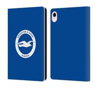 Head Case Designs Officially Licensed Brighton & Hove Albion F.C Plain Logo Leather Wallet Case Compatible With Apple iPad mini (2021/2024)