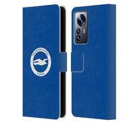 Head Case Designs Officially Licensed Brighton & Hove Albion F.C Plain Logo Leather Wallet Case Compatible With Xiaomi 12 Pro