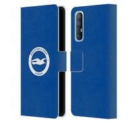Head Case Designs Officially Licensed Brighton & Hove Albion F.C Plain Logo Leather Wallet Case Compatible With Oppo Find X2 Neo 5G
