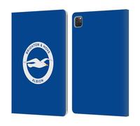 Head Case Designs Officially Licensed Brighton & Hove Albion F.C Plain Logo Leather Wallet Case Compatible With Apple iPad Pro 11 2020/2021 / 2022