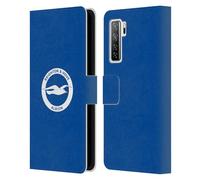 Head Case Designs Officially Licensed Brighton & Hove Albion F.C Plain Logo Leather Wallet Case Compatible With Huawei Nova 7 SE/P40 Lite 5G