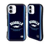 Head Case Designs Officially Licensed Brighton & Hove Albion F.C Seagulls Logo Hybrid Case Compatible With Apple iPhone 16 Plus