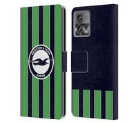 Head Case Designs Officially Licensed Brighton & Hove Albion F.C Third 2024/25 Badge Kit Leather Wallet Case Compatible With Motorola Moto Edge 30 Fusion
