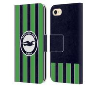 Head Case Designs Officially Licensed Brighton & Hove Albion F.C Third 2024/25 Badge Kit Leather Wallet Case Compatible With Apple iPhone 7/8 / SE 2020 & 2022
