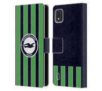 Head Case Designs Officially Licensed Brighton & Hove Albion F.C Third 2024/25 Badge Kit Leather Wallet Case Compatible With Nokia C2 2nd Edition