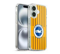 Head Case Designs Officially Licensed Brighton & Hove Albion F.C Third 2025/26 Badge Kit Gel Case [Military Grade Protection] Compatible With Apple iPhone 16