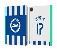Head Case Designs Officially Licensed Brighton & Hove Albion F.C Yankuba Minteh 2025/26 Players Home Kit Leather Wallet Case Compatible With Apple iPad Pro 12.9 2020/2021/2022