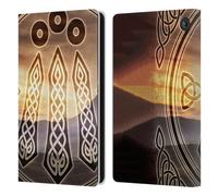 Head Case Designs Officially Licensed Brigid Ashwood Awen Celtic Wisdom 3 Leather Wallet Case Compatible With Amazon Fire 7 2022