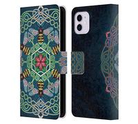 Head Case Designs Officially Licensed Brigid Ashwood Bees Celtic Wisdom 3 Leather Wallet Case Compatible With Apple iPhone 11