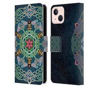 Head Case Designs Officially Licensed Brigid Ashwood Bees Celtic Wisdom 3 Leather Wallet Case Compatible With Apple iPhone 13