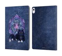 Head Case Designs Officially Licensed Brigid Ashwood Black Cat Celtic Leather Wallet Case Compatible With Apple iPad Air 13 2024/2025