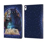 Head Case Designs Officially Licensed Brigid Ashwood Black Cat Magic Cats Leather Wallet Case Compatible With Apple iPad Air 13 2024/2025