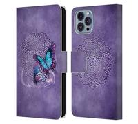 Head Case Designs Officially Licensed Brigid Ashwood Butterfly Celtic Wisdom Leather Wallet Case Compatible With Apple iPhone 14
