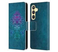 Head Case Designs Officially Licensed Brigid Ashwood Celtic Crosses Leather Wallet Case Compatible With Samsung Galaxy S24 5G