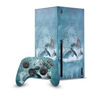 Head Case Designs Officially Licensed Brigid Ashwood Dolphin Art Mix Game Console Wrap and Game Controller Skin Bundle Compatible With Xbox Series X