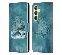 Head Case Designs Officially Licensed Brigid Ashwood Dolphin Celtic Wisdom Leather Wallet Case Compatible With Samsung Galaxy S24 5G