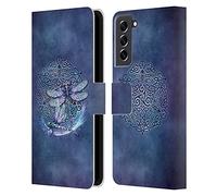 Head Case Designs Officially Licensed Brigid Ashwood Dragonfly Celtic Wisdom Leather Wallet Case Compatible With Samsung Galaxy S21 FE 5G