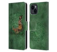 Head Case Designs Officially Licensed Brigid Ashwood Hare Celtic Wisdom 2 Leather Wallet Case Compatible With Apple iPhone 15