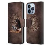 Head Case Designs Officially Licensed Brigid Ashwood Horse Celtic Wisdom Leather Wallet Case Compatible With Apple iPhone 13 Pro