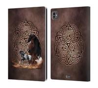 Head Case Designs Officially Licensed Brigid Ashwood Horse Celtic Wisdom Leather Wallet Case Compatible With Apple iPad Pro 11 M4/M5 2024/2025