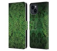 Head Case Designs Officially Licensed Brigid Ashwood Irish Shamrock Celtic Wisdom 3 Leather Wallet Case Compatible With Apple iPhone 15