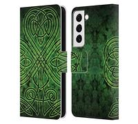 Head Case Designs Officially Licensed Brigid Ashwood Irish Shamrock Celtic Wisdom 3 Leather Wallet Case Compatible With Samsung Galaxy S22 5G