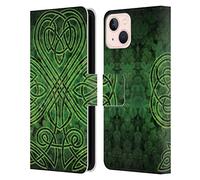 Head Case Designs Officially Licensed Brigid Ashwood Irish Shamrock Celtic Wisdom 3 Leather Wallet Case Compatible With Apple iPhone 13