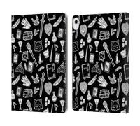 Head Case Designs Officially Licensed Brigid Ashwood Magick Stuff Black Patterns Leather Wallet Case Compatible With Apple iPad Air 13 2024/2025