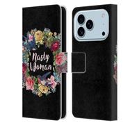 Head Case Designs Officially Licensed Brigid Ashwood Nasty Woman Bohemian Vibe Leather Wallet Case Compatible With Apple iPhone 17 Pro