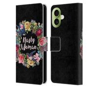 Head Case Designs Officially Licensed Brigid Ashwood Nasty Woman Bohemian Vibe Leather Wallet Case Compatible With Apple iPhone 17