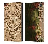 Head Case Designs Officially Licensed Brigid Ashwood Stag Celtic Wisdom 3 Leather Wallet Case Compatible With Amazon Fire 7 2022
